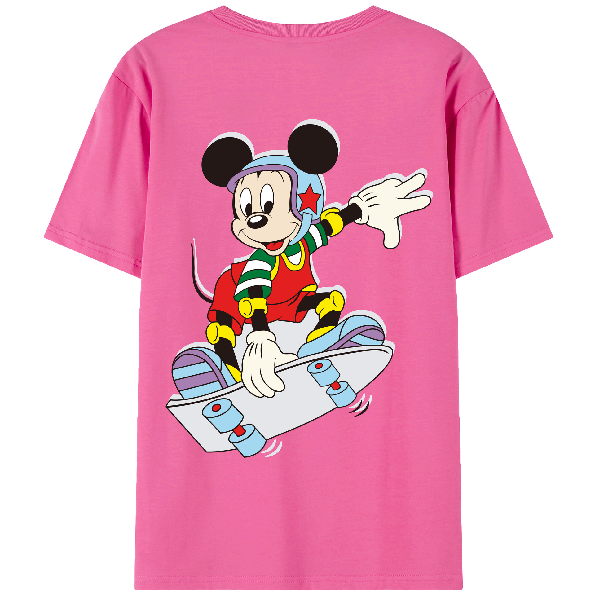 （画像用） ミッキーマウス Mickey Mouse レディース半袖Tシャツ(バックプリント)